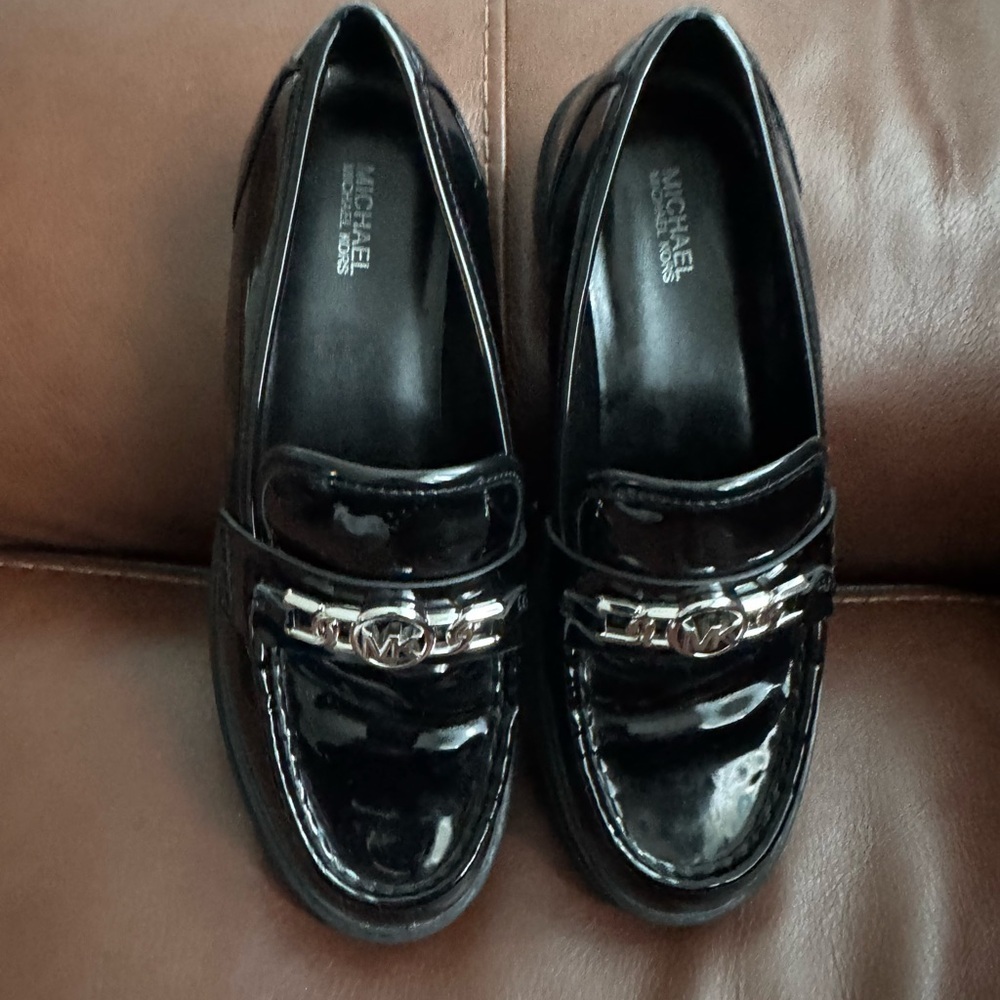Michael Kors Black Patent Loafers - Picture 2 of 12
